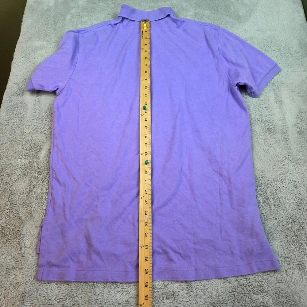 Polo Ralph Lauren Polo Mens L Short Sleeve Classic Fit Pony Logo Purple Green